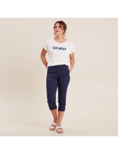 Pantacourt ajusté taille haute