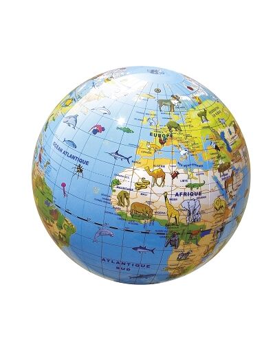 Globe gonflable des Animaux 30 cm  - B92010 - Caly