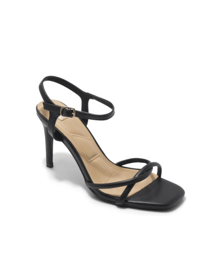 Sandale talon decrochee femme noir