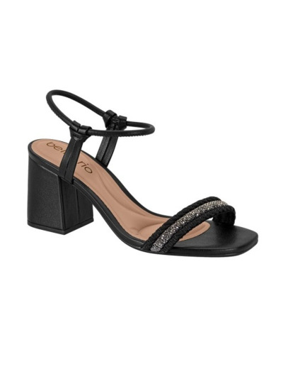 Sandale talon decrochee femme noir