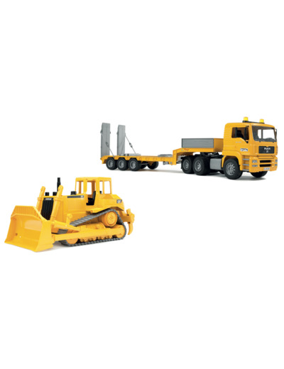 CAMION DE TRANSPORT MAN TGA AVEC BULLDOZER CATERPILLAR