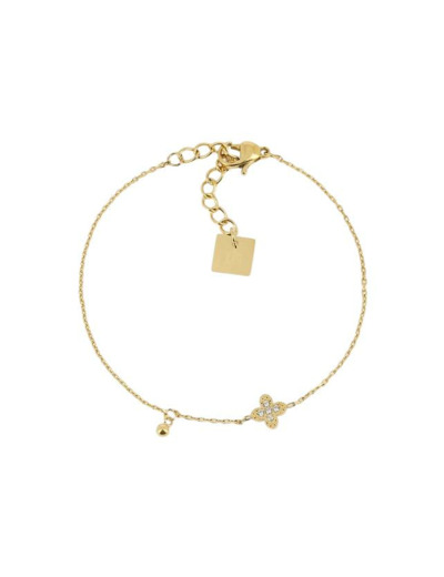 Bracelet ZAG en acier doré