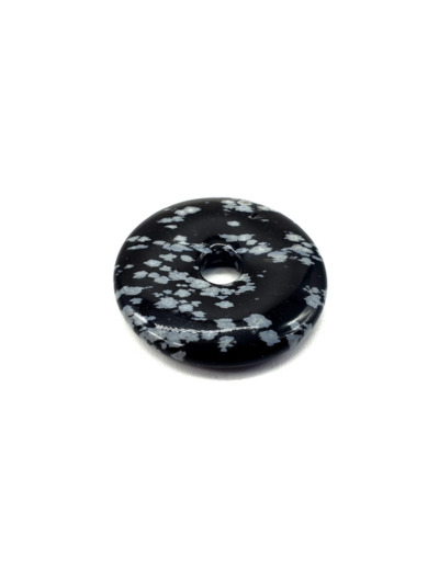 Donut Obsidienne Neige 3cm