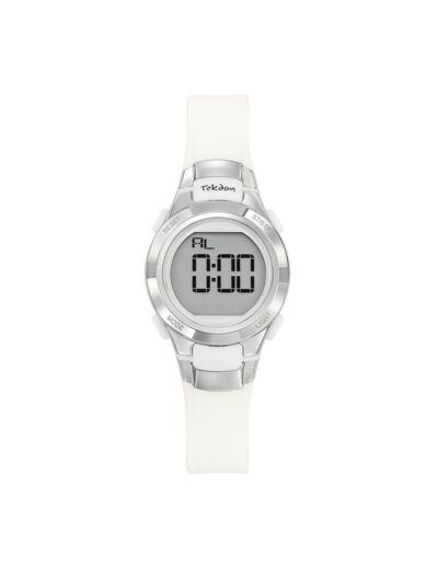 Tekday montre silicone blanc