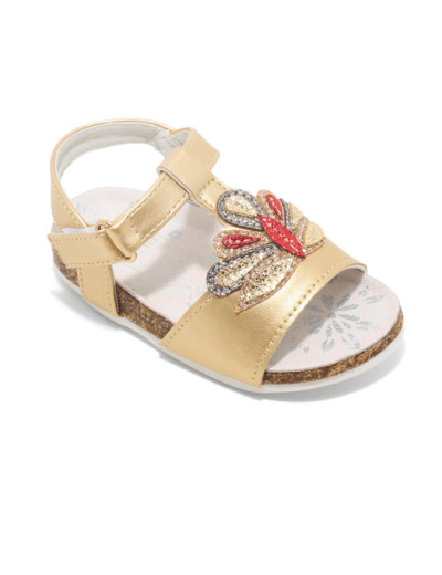 Sandale ouverte bebe fille or