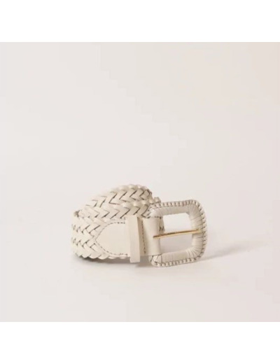 Ceinture Malo tressée en écru