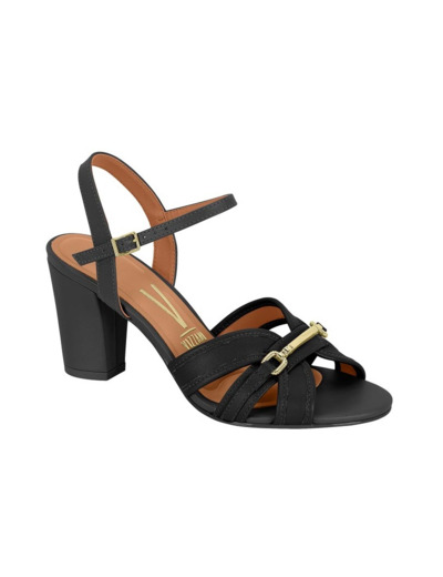 Sandale talon decrochee femme noir vizzano