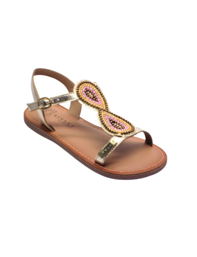 Sandale ouverte junior fille or rivage