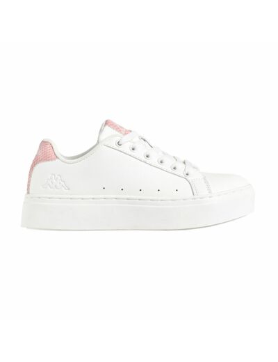 Basket femme blanc rose kappa