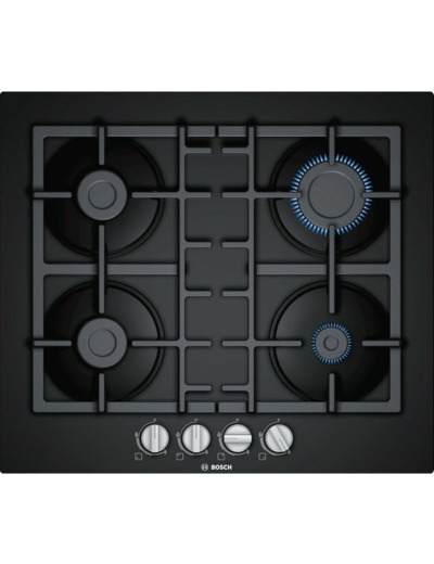Plaque de cuisson à gaz verre 60 cm 4feux ref pnp6b6b9