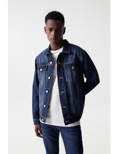 Blouson S-Repel en denim effet vintage