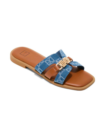 Mule plate femme jean