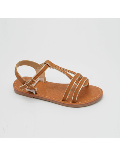 Sandale ouverte junior fille camel