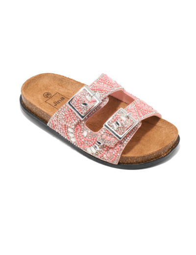 Mule plate fille rose
