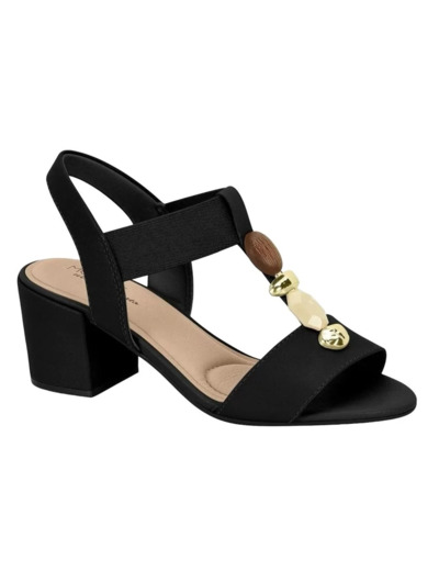 Sandale talon decrochee femme noir