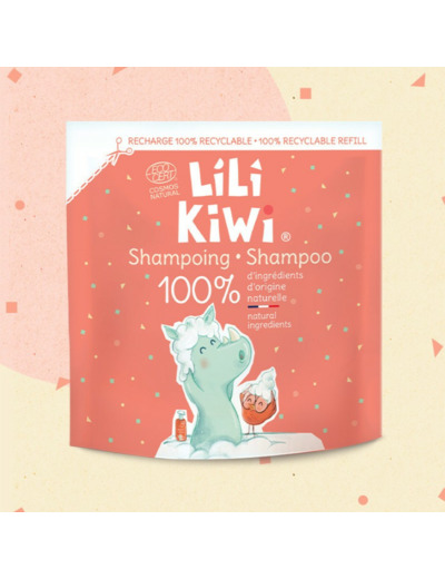 RECHARGE SHAMPOING DOUX ENFANT LILIKIWI 150ML