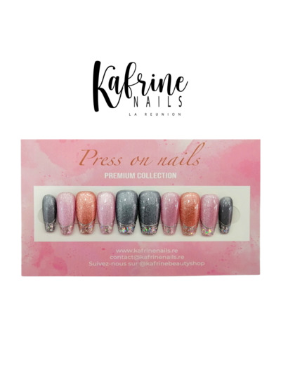 PRESS ON NAILS - PREMIUM METALLIC GIRLY