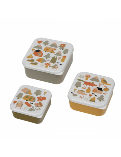 Set De 3 Lunch Box Aventure - AA994R - Petit Jour Paris