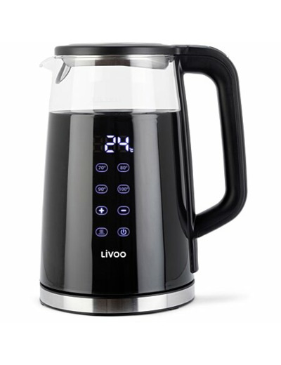Bouilloire électrique sans fil 1,7l 2200w noir - dod198 - livoo