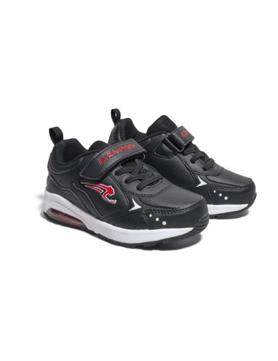 Basket garcon noir rouge airness