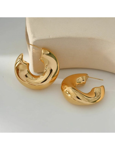 Boucles Créoles Epaisses - Dorées