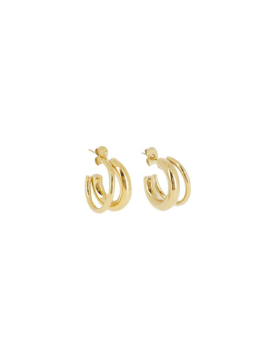 Boucle d'oreille Zag en acier doré