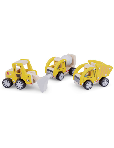 Set de 3 camions de chantier - 11948 -New Classic Toys