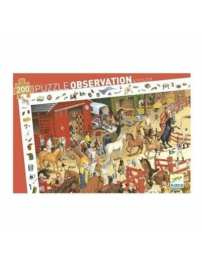 Puzzle d'observation Equitation  200 pièces  DJECO - DJ07454