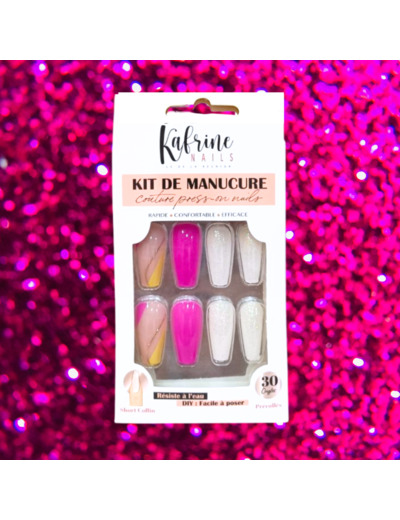 PRESS ON NAILS- SHORT COFFIN PINKY