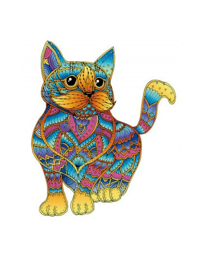 Rainbow Puzzle en bois - Chat - 99 pièces