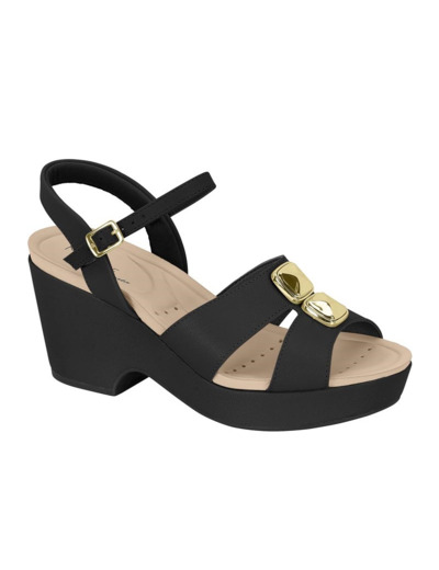 Sandale talon decrochee femme noir