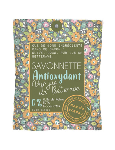 SAVONNETTE "ANTIOXYDANT" JUS DE BETTRAVE MAS DU ROSEAU 80G