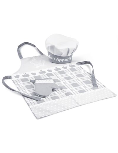 Tenue de cuisinier argent 3 pièces - New Classic Toys - 10683