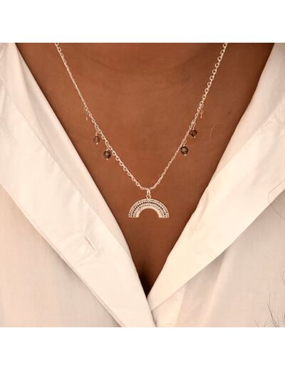 Le collier Arc-en-Ciel d'Amour en plaqué or 3 microns