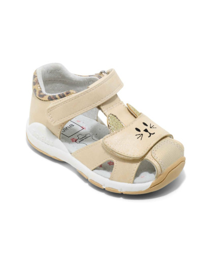 Bottillon ferme bebe fille or