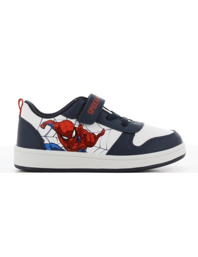 Basket garcon blanc spiderman