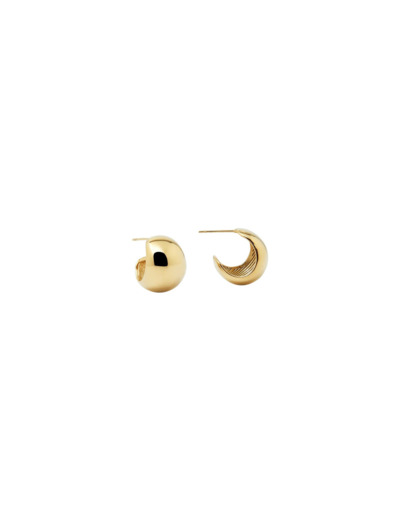 Boucle d'oreille Zag en acier doré