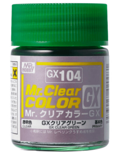 GUNZE GX-104 MR. CLEAR COLOR GX (18 ML) CLEAR GREEN