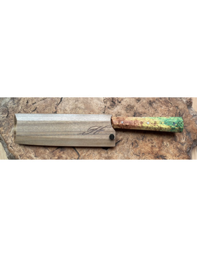 Couteau Nakiri lame Damas