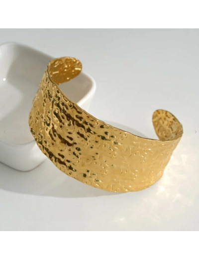 Bracelet Jonc Martelé - Doré