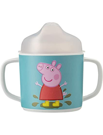 Tasse 2 anses antidérapante avec Bec - Peppa Pig - PI904K - Petit Jour Paris