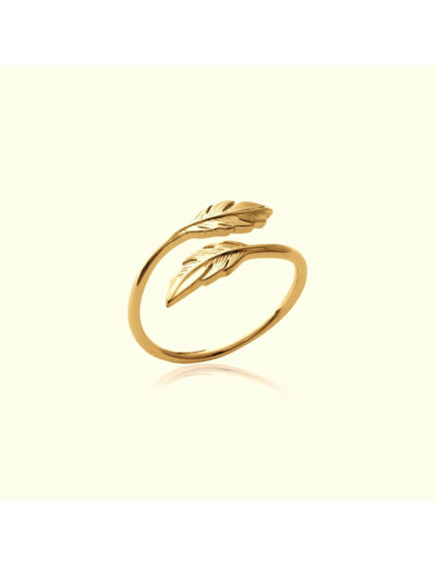 Bague Ouverte Saule - Plaqué Or