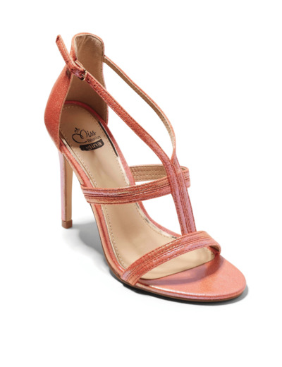 Sandale talon decrochee femme orange