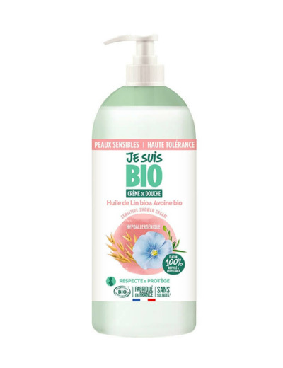 Crème de douche huile de lin bio & avoine bio