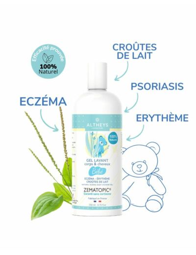 Altheys Gel lavant ZEMATOPIC  Bébé 200 ml