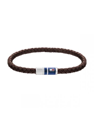 Tommy Hilfiger Bracelet Homme cuir marron