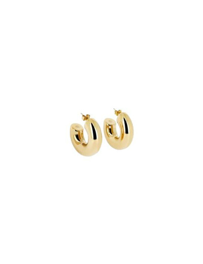 Boucles d'oreilles créoles ZAG Chantal en acier doré