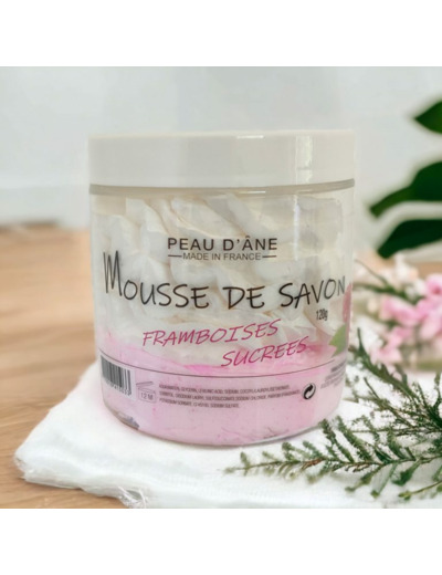 Mousse de savon framboise sucrée