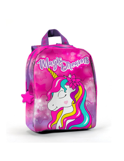 Sac a dos fille rose la licorne magique