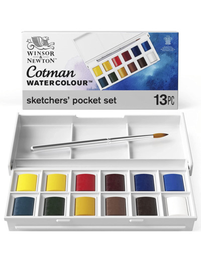 Aquarelle Cotman Boite Plastique Sketcher 12 x 1/2g